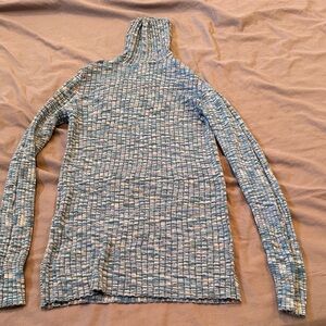 Sundance Multicolor Ribbed Turtleneck Sweater sz L